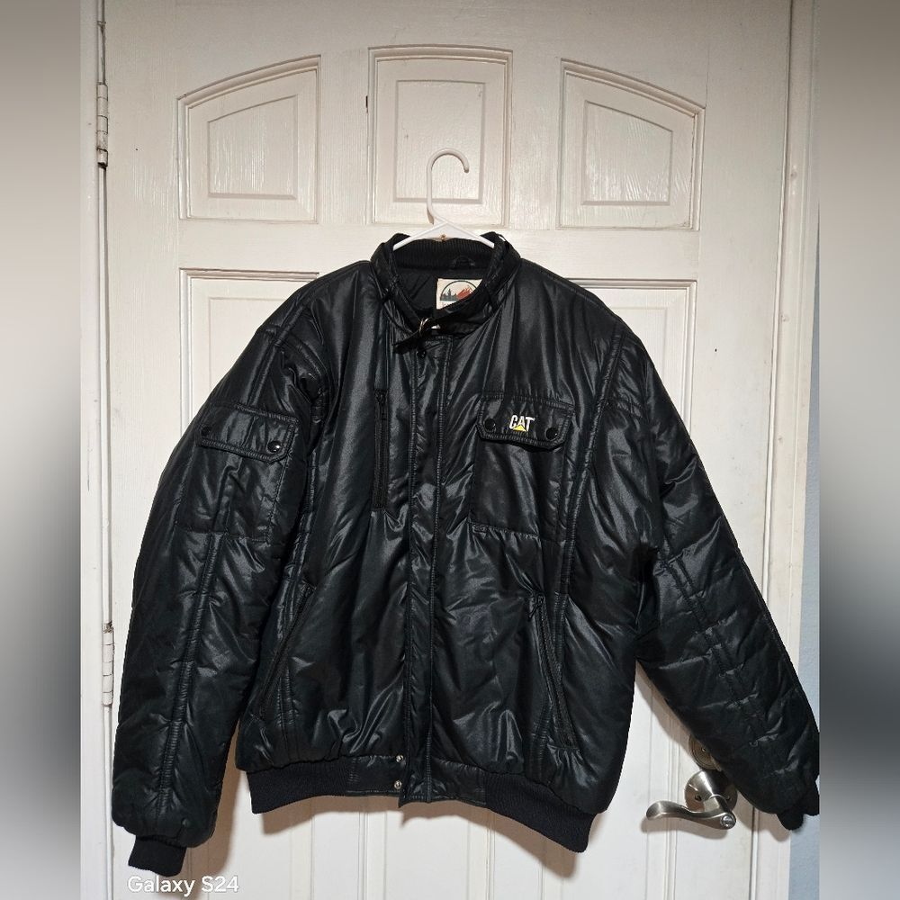 Vtg Tonkin Cat Caterpillar Bomber Jacket Xl